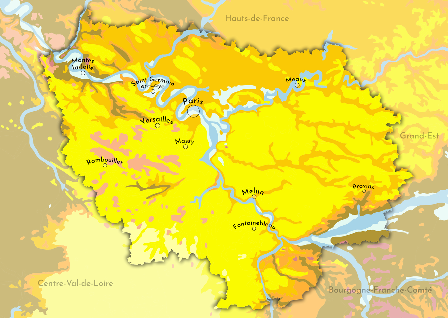 La géologie de l'Île-de-France – Puzzle 99 pièces