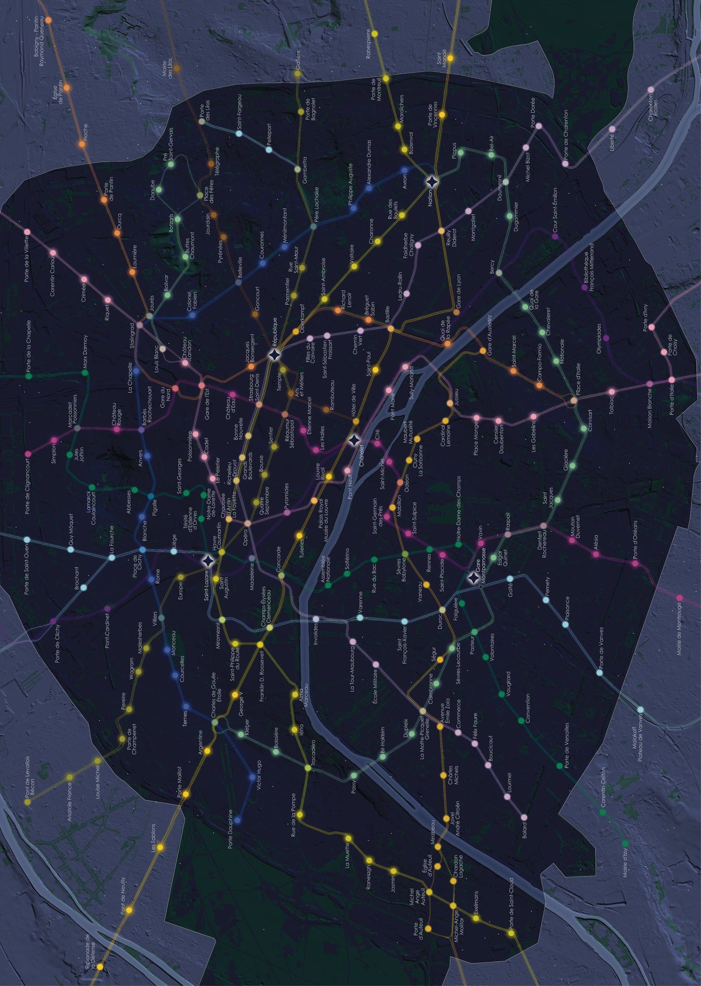 Constellations, Métro de Paris – Puzzle 1000 pièces