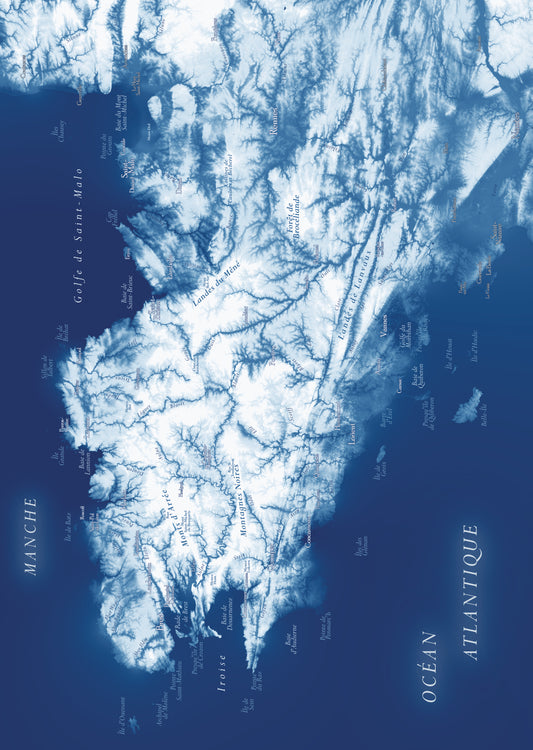Bretagne, bleu cyanotype – Puzzle 1000 pièces