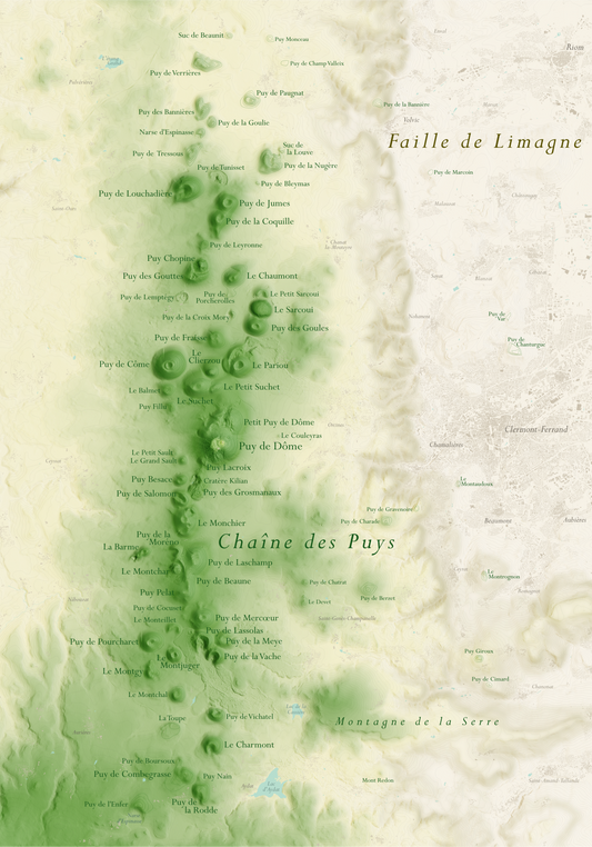 Chaîne des Puys, Volcans d'Auvergne – Puzzle 1000 pièces