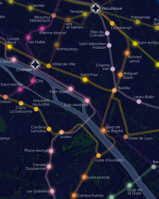 Constellations, Métro de Paris – Puzzle 1000 pièces